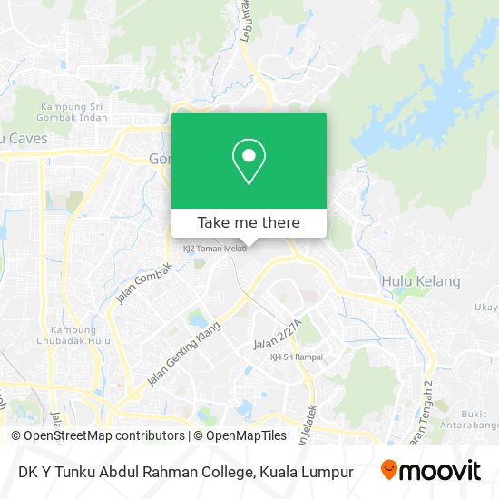 DK Y Tunku Abdul Rahman College map