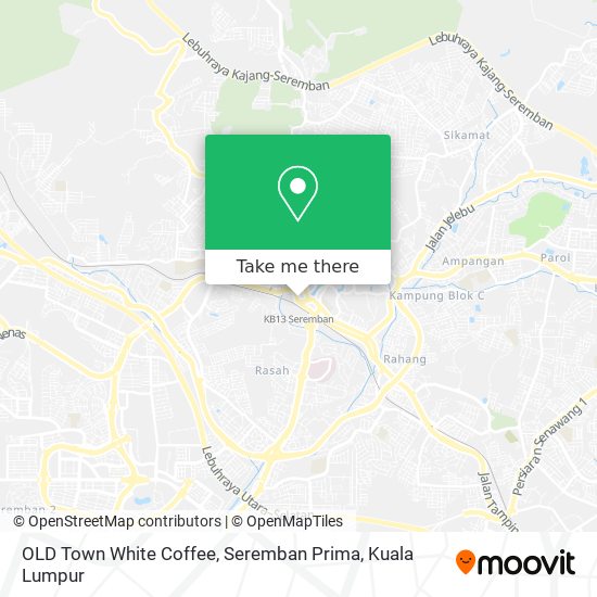 OLD Town White Coffee, Seremban Prima map