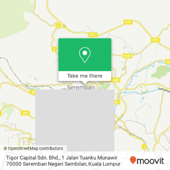 Tigor Capital Sdn. Bhd., 1 Jalan Tuanku Munawir 70000 Seremban Negeri Sembilan map