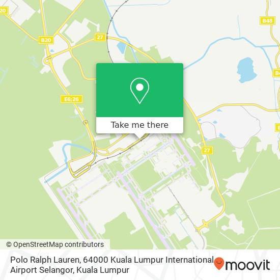 Peta Polo Ralph Lauren, 64000 Kuala Lumpur International Airport Selangor