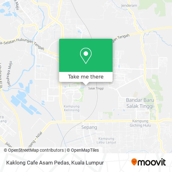 Kaklong Cafe Asam Pedas map