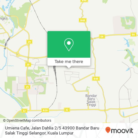 Peta Umiena Cafe, Jalan Dahlia 2 / 5 43900 Bandar Baru Salak Tinggi Selangor