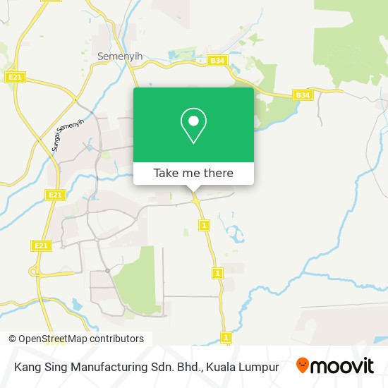 Peta Kang Sing Manufacturing Sdn. Bhd.