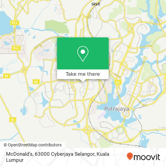 Peta McDonald's, 63000 Cyberjaya Selangor