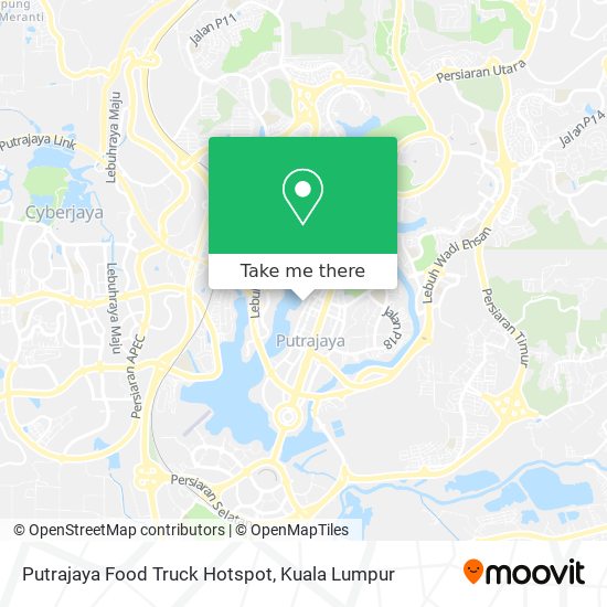 Peta Putrajaya Food Truck Hotspot