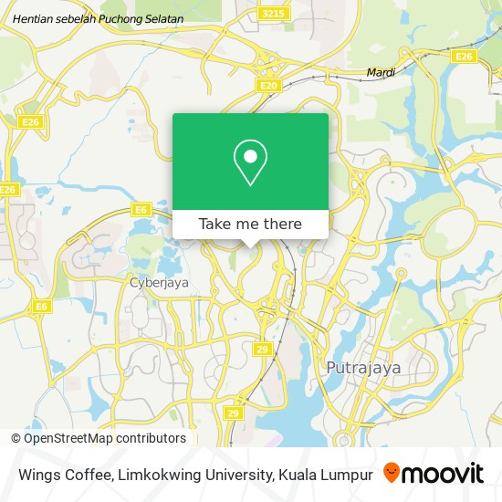 Peta Wings Coffee, Limkokwing University