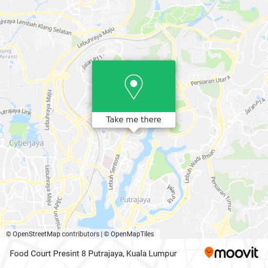 Peta Food Court Presint 8 Putrajaya