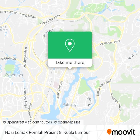 Nasi Lemak Romlah Presint 8 map