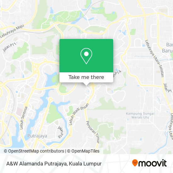 Peta A&W Alamanda Putrajaya