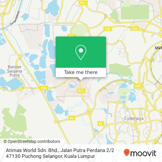 Atimas World Sdn. Bhd., Jalan Putra Perdana 2 / 2 47130 Puchong Selangor map