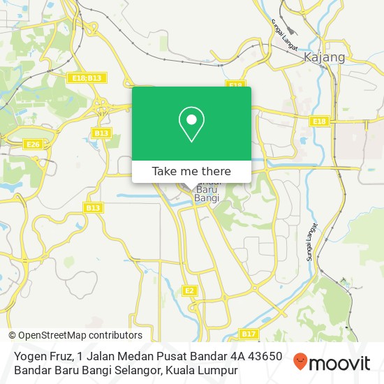 Yogen Fruz, 1 Jalan Medan Pusat Bandar 4A 43650 Bandar Baru Bangi Selangor map