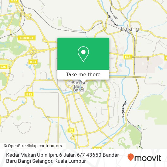 Peta Kedai Makan Upin Ipin, 6 Jalan 6 / 7 43650 Bandar Baru Bangi Selangor