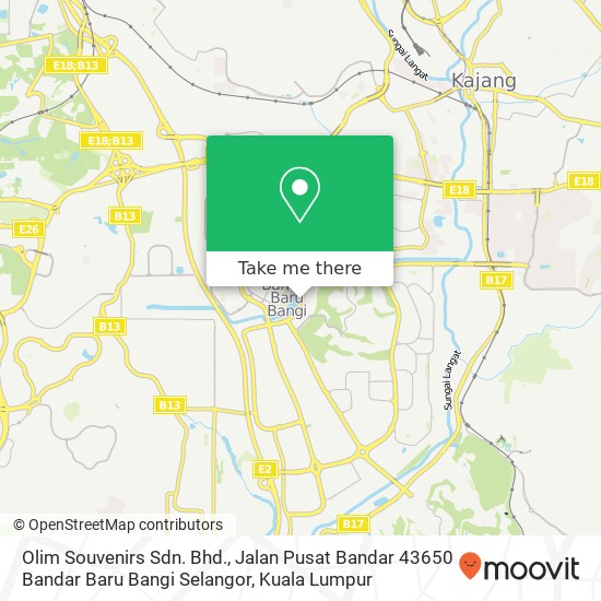 Olim Souvenirs Sdn. Bhd., Jalan Pusat Bandar 43650 Bandar Baru Bangi Selangor map