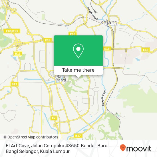 Peta El Art Cave, Jalan Cempaka 43650 Bandar Baru Bangi Selangor