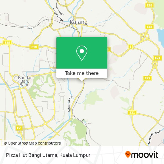 Peta Pizza Hut Bangi Utama