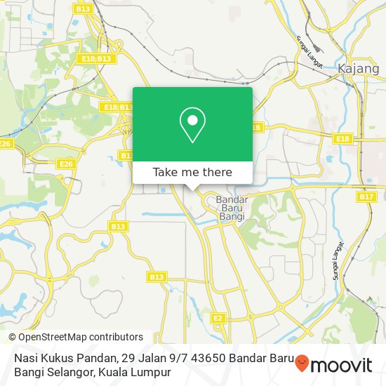 Peta Nasi Kukus Pandan, 29 Jalan 9 / 7 43650 Bandar Baru Bangi Selangor