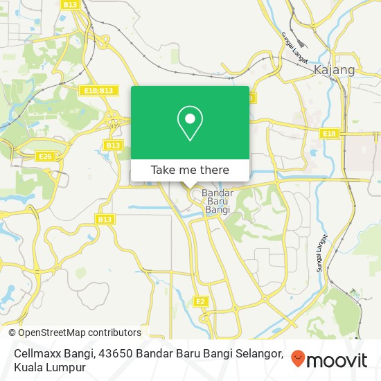 Peta Cellmaxx Bangi, 43650 Bandar Baru Bangi Selangor