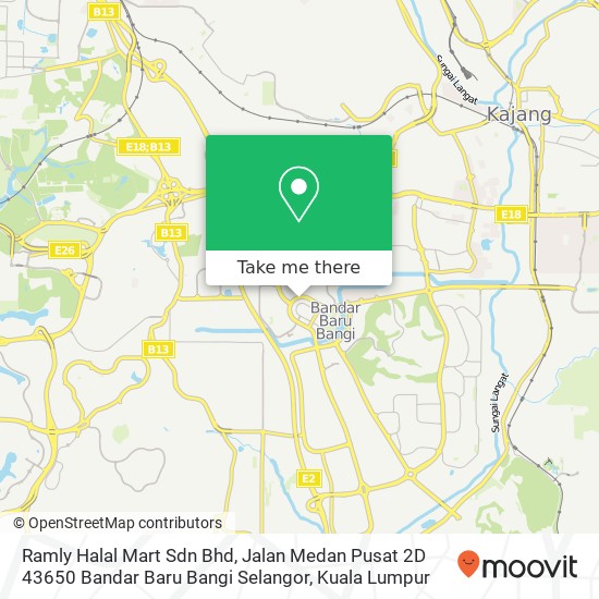 Peta Ramly Halal Mart Sdn Bhd, Jalan Medan Pusat 2D 43650 Bandar Baru Bangi Selangor