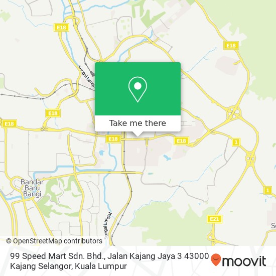 Peta 99 Speed Mart Sdn. Bhd., Jalan Kajang Jaya 3 43000 Kajang Selangor