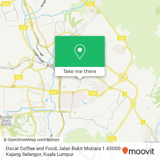 Oscar Coffee and Food, Jalan Bukit Mutiara 1 43000 Kajang Selangor map