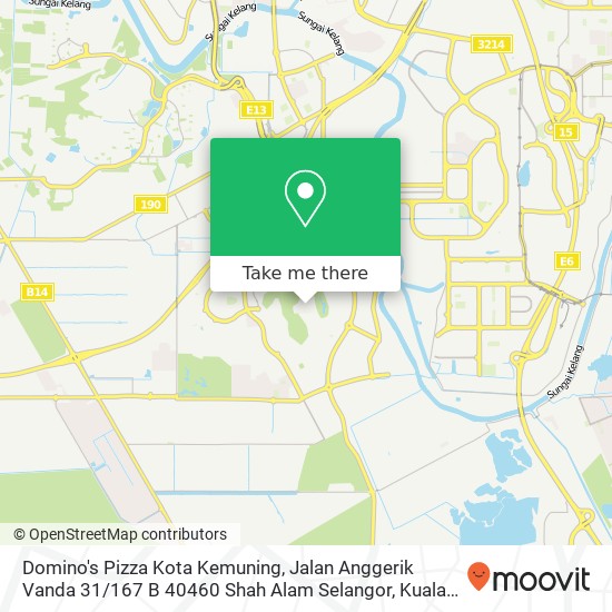 Domino's Pizza Kota Kemuning, Jalan Anggerik Vanda 31 / 167 B 40460 Shah Alam Selangor map