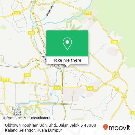 Oldtown Kopitiam Sdn. Bhd., Jalan Jelok 6 43300 Kajang Selangor map