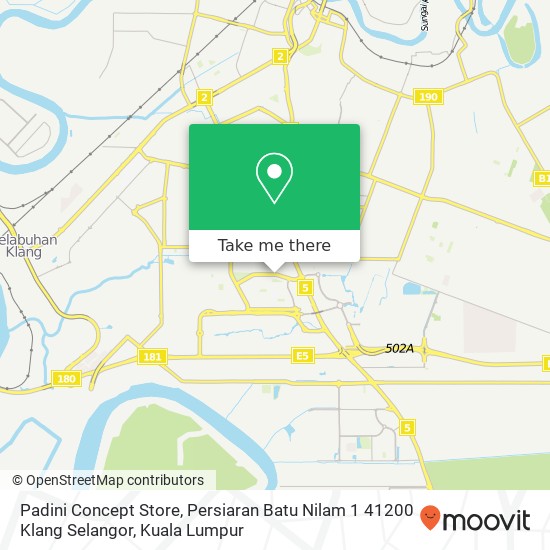 Padini Concept Store, Persiaran Batu Nilam 1 41200 Klang Selangor map