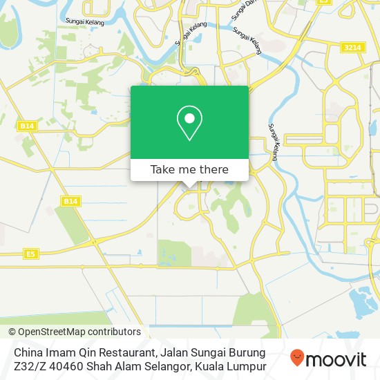 China Imam Qin Restaurant, Jalan Sungai Burung Z32 / Z 40460 Shah Alam Selangor map