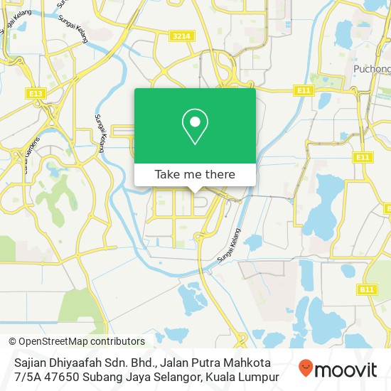 Sajian Dhiyaafah Sdn. Bhd., Jalan Putra Mahkota 7 / 5A 47650 Subang Jaya Selangor map