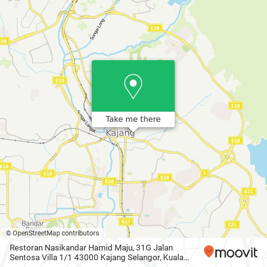 Restoran Nasikandar Hamid Maju, 31G Jalan Sentosa Villa 1 / 1 43000 Kajang Selangor map