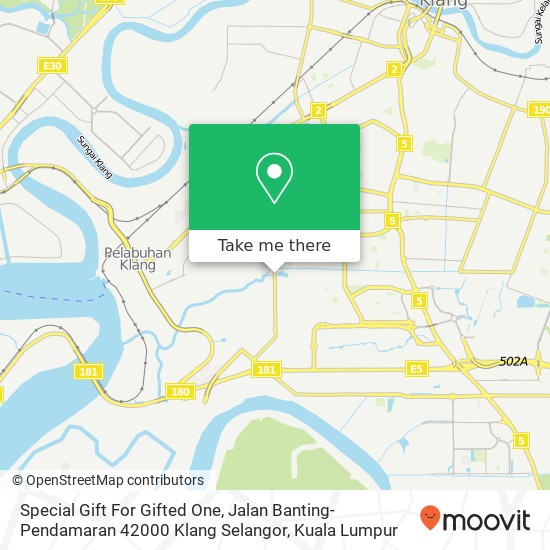 Peta Special Gift For Gifted One, Jalan Banting-Pendamaran 42000 Klang Selangor