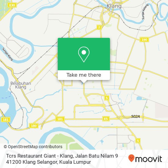Peta Tcrs Restaurant Giant - Klang, Jalan Batu Nilam 9 41200 Klang Selangor