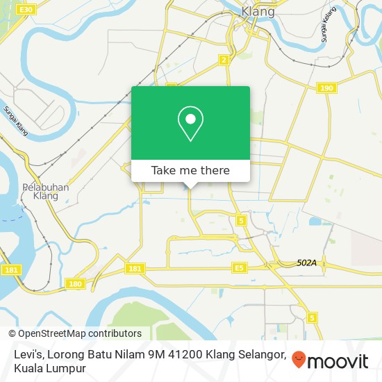 Levi's, Lorong Batu Nilam 9M 41200 Klang Selangor map