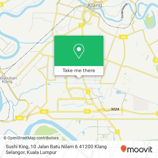 Sushi King, 10 Jalan Batu Nilam 6 41200 Klang Selangor map