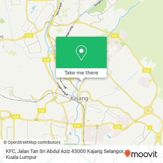 Peta KFC, Jalan Tan Sri Abdul Aziz 43000 Kajang Selangor