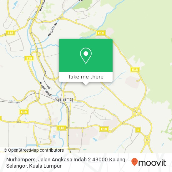 Peta Nurhampers, Jalan Angkasa Indah 2 43000 Kajang Selangor