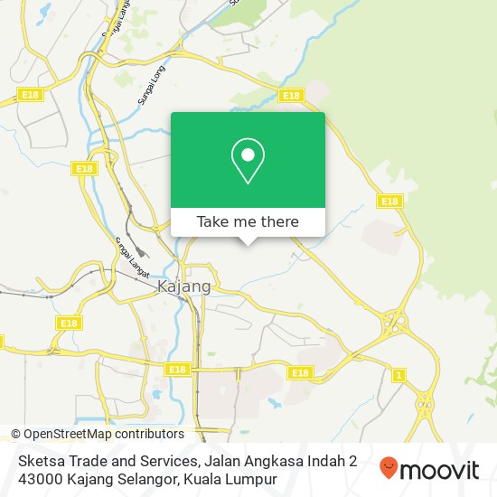 Peta Sketsa Trade and Services, Jalan Angkasa Indah 2 43000 Kajang Selangor