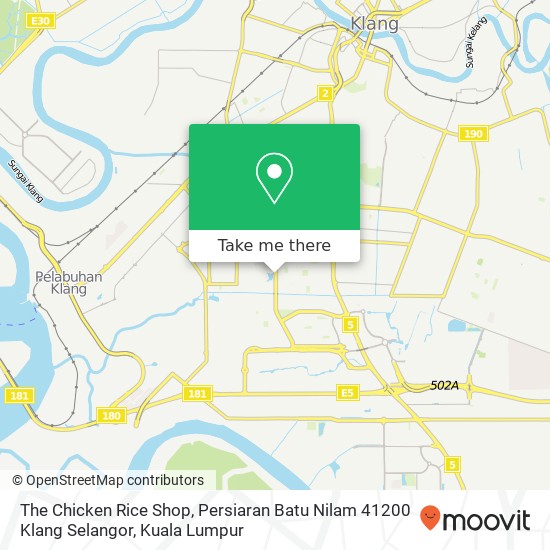 Peta The Chicken Rice Shop, Persiaran Batu Nilam 41200 Klang Selangor