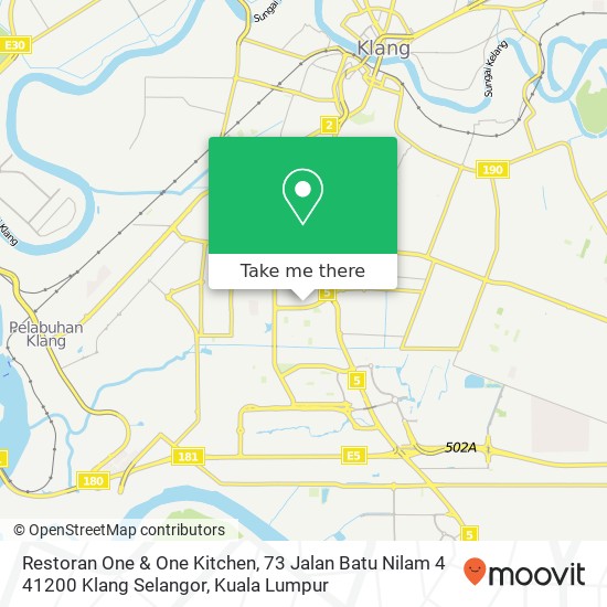 Restoran One & One Kitchen, 73 Jalan Batu Nilam 4 41200 Klang Selangor map