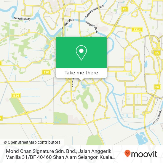 Mohd Chan Signature Sdn. Bhd., Jalan Anggerik Vanilla 31 / BF 40460 Shah Alam Selangor map