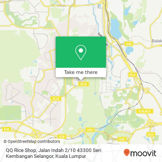 Peta QQ Rice Shop, Jalan Indah 2 / 10 43300 Seri Kembangan Selangor