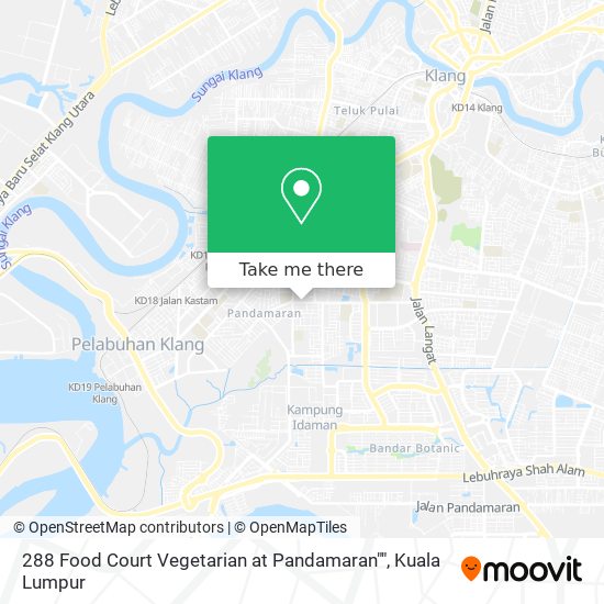 288 Food Court Vegetarian at Pandamaran"" map