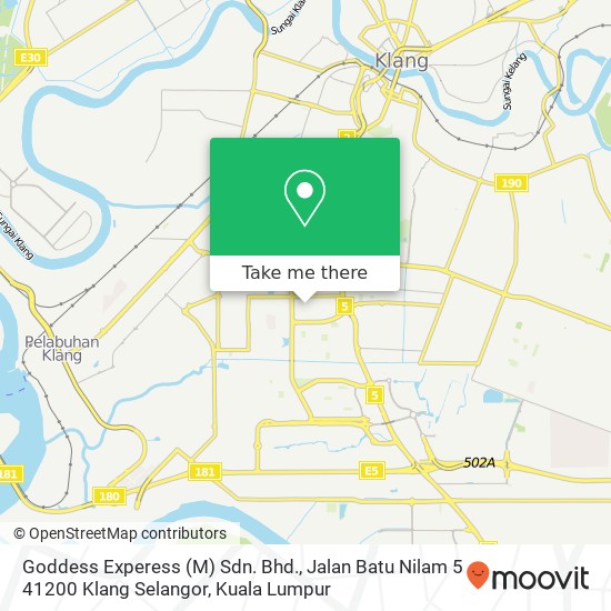 Goddess Experess (M) Sdn. Bhd., Jalan Batu Nilam 5 41200 Klang Selangor map