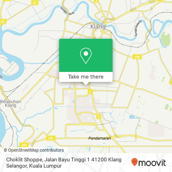 Choklit Shoppe, Jalan Bayu Tinggi 1 41200 Klang Selangor map