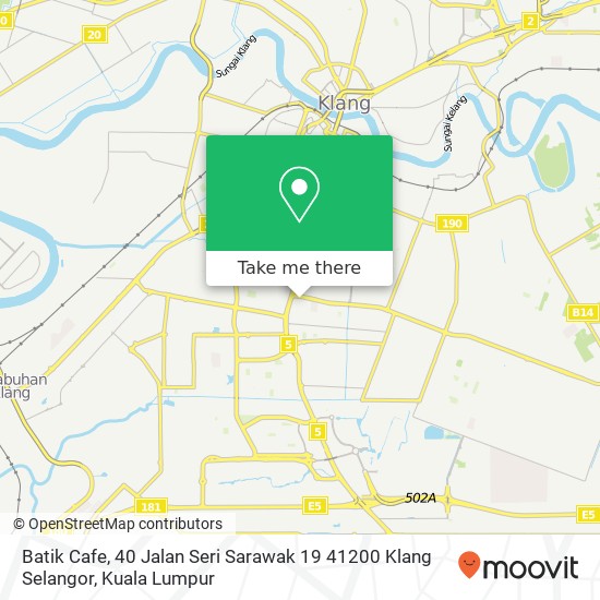 Peta Batik Cafe, 40 Jalan Seri Sarawak 19 41200 Klang Selangor