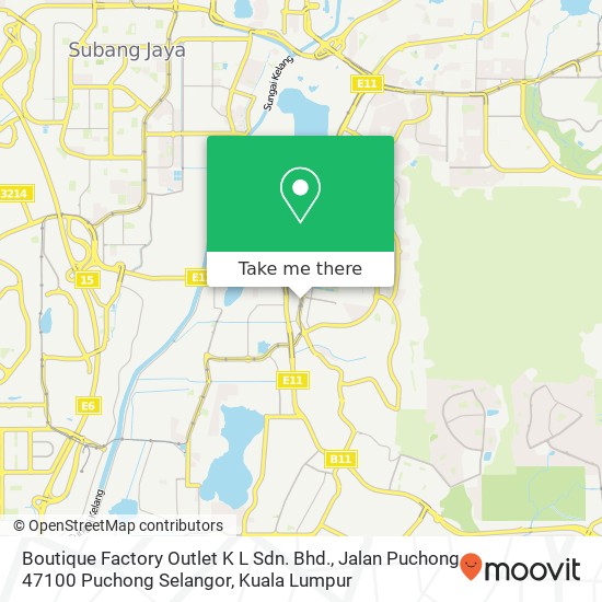 Peta Boutique Factory Outlet K L Sdn. Bhd., Jalan Puchong 47100 Puchong Selangor