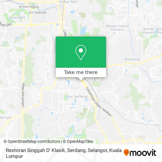 Restoran Singgah D' Klasik, Serdang, Selangor map