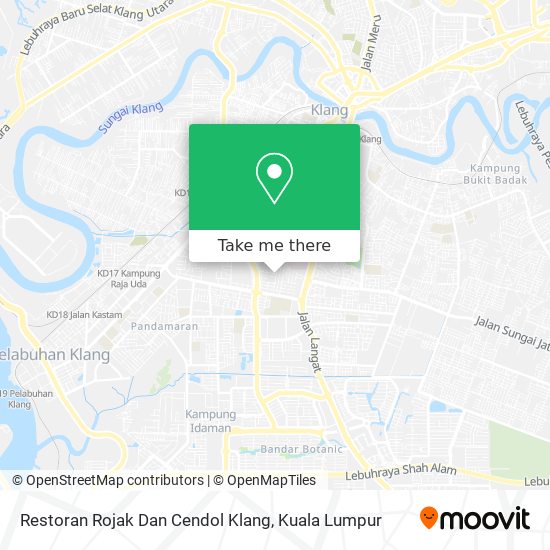 Peta Restoran Rojak Dan Cendol Klang