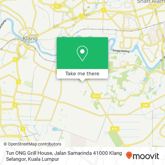 Peta Tun ONG Grill House, Jalan Samarinda 41000 Klang Selangor