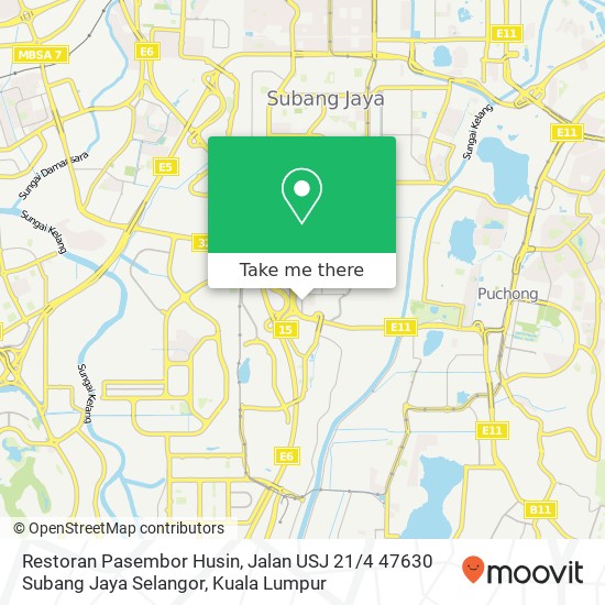 Restoran Pasembor Husin, Jalan USJ 21 / 4 47630 Subang Jaya Selangor map